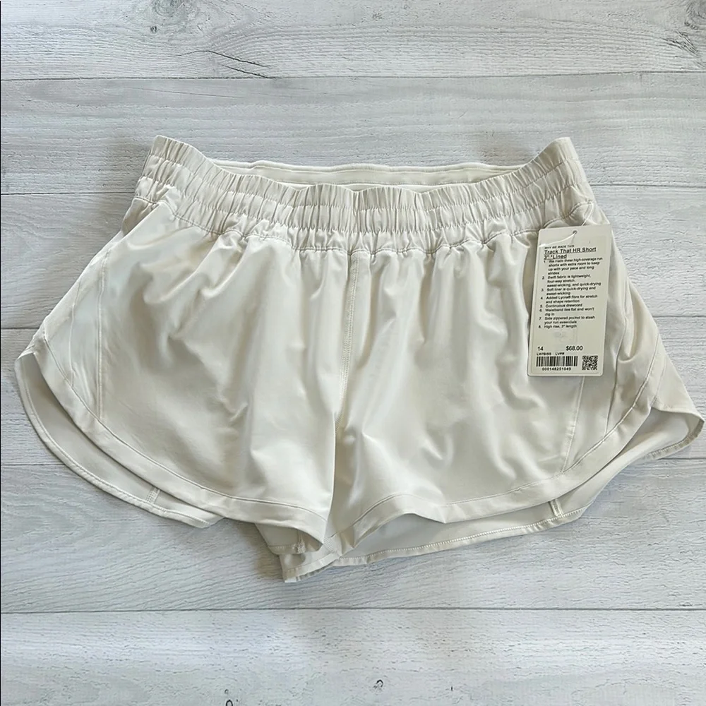 NWT Lululemon Track That HR Short 3” Light Vapor LVPR‎ Sz 14